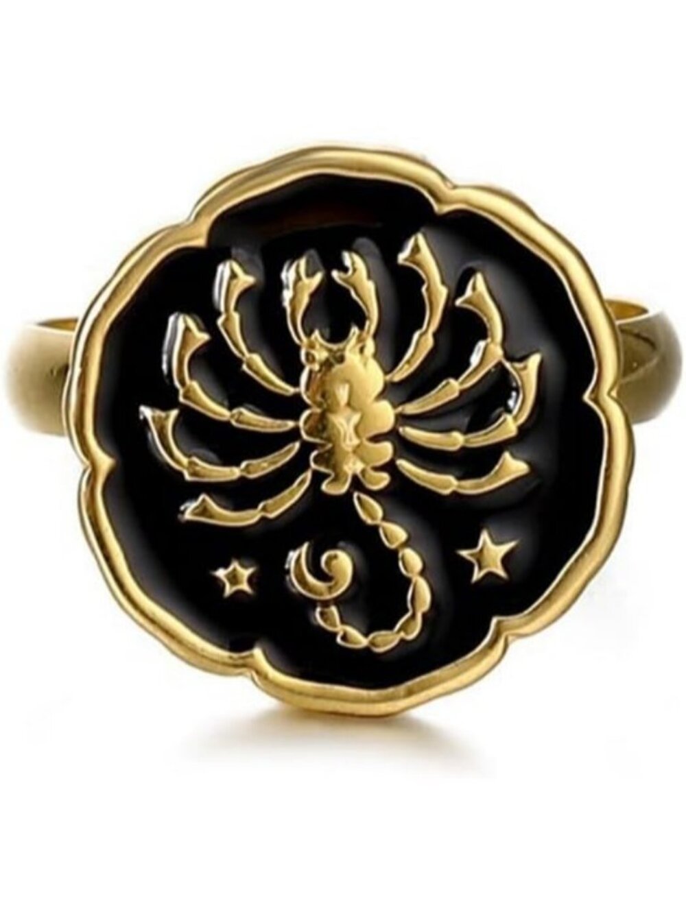 Scorpio Astrology Constellation Open Ring Horoscope Zodiac Sign 18K Gold Plated